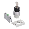 Selector switch, complete Spamel SP22-SAC-20 Key IP65 Screw connection Plastic Grey