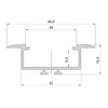 T-LED LED profile V7 built-in Variant selection: Profile without cover 2m