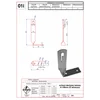 Angled roof mount for lightning protection H-130mm.ZZ twisted