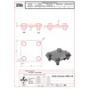 LIGHTNING PROTECTION cross connector 4 x M8 s -40 STEEL GALVANIZED