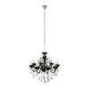 PN 3081-18 GRACIA Crystal chandelier, black, 8-arm - PAUL NEUHAUS