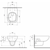 Wall-hung toilet bowl Circle Style Rimfree (rimless) with reflex coating