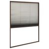 Lumarko Pleated mosquito net for windows, aluminum, brown, 110x160 cm