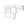 9632-100 Schutz-Isolierbox SWKI-3 mit einem Streifen TH-35 25A 400V IP43