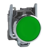 Flat button with automatic return NO green XB4BA31