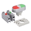Push button, complete Spamel SP22-2KL-11-B/CZ Flat Black/white Oval Screw connection Plastic