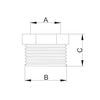 GALVANIZED CAST IRON REDUCER ZINC 1/2 x 3/4