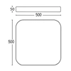 LEDsviti Suspended white LED panel 500x500mm 36W smart CCT with controller (13204)