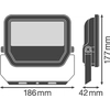 LED floodlight FLOOD PFM SYM 100° 30W 3000K 3300lm IP65 black