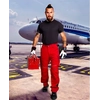 Pants ARDON®URBAN + bright red Size: 50