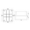 Square applied box 240x190x160mm IP56 high for distribution junction ABS UV resistance without grommets smooth edges