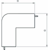 WDK outer corner fitting HA25025RW