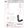 Angled roof lightning protection holder H-70mm.ZS twisted