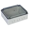 Box junction box distribution 240x190x90mm applied transparent form of cable glands protection degree IP67