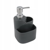 ABBY LIQUID DISPENSER DARK GRAY CERAMIC CONTAINER