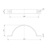 Abrazadera O3/A para soporte de poste hilado W1052 (200-240mm)