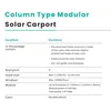 Abri de voiture photovoltaïque, colonne monoposte