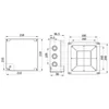 ABS-kunststof schakelkast 210x210x90mm IP67 IK06
