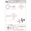 ABSTANDSBLITZHALTER FÜR MAST 3" M10 L=250mm VERZINKTER STAHL