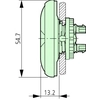 Acționare cu buton dublu M22-DDL-GR-GB1/GB0 retroiluminat cu autoretur