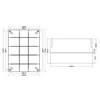 Square applied box 300x220x180mm IP56 high for distribution junction ABS UV resistance without grommets smooth edges