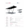 Adăposturi / Carport V1 cu structură PV (aspect 3 modul vertical L> 1960mm)