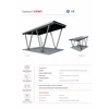 Adăposturi / Carport W1 cu structură PV (aspect 3 modul vertical L> 1960mm)