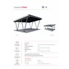 Adăposturi / Carport W2 cu structură PV (aspect 3 modul vertical L> 1960mm)