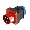 Adapter plug from three-phase 5 poly 16A 11kw to single-phase 16A IP44