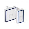 Adaptor drept cu două module 45x45mm Pentru 1xRJ45 sau 1xRJ 12