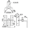 Adjustable trapezoidal sheet metal holder RUBTE 899501