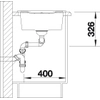 Blanco METRA 8 S 518884 double sink with drip, double-sided gray rock built-in sink