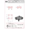 LIGHTNING PROTECTION cross connector 4 x M8 s -20 STEEL GALVANIZED