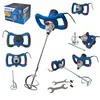 AGITADOR ELÉCTRICO DEDRA DED7927 1300W, 2 EN FUNCIONAMIENTO, 120MM, PARA MORTERO, YESO, ADHESIVOS, PINTURAS Y BARNICES