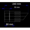 Ακροδέκτης εξόδου καυσαερίων DN 80/125, L=200 οριζόντια για λέβητες συμπύκνωσης και turbo