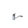 Alba single-hole standing kitchen mixer with chrome swivel spout