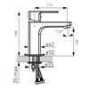 Alba Verdeline Stand-Waschtischarmatur, Chrom