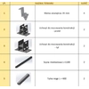 Aliuminio balasto konstrukcija, horizontaliai sukrauti fotovoltiniai moduliai