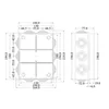 Alkalmazott elosztódoboz 190x140mm Elettrocanali IP55 tömszelencével