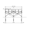 Alumiinirakenne maadoitetuille 2 x 8 moduuleille pystysuunnassa suurempia aurinkosähkömoduuleja varten