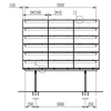 Алюмінієва фотоелектрична структура CARPORT 6x3