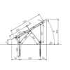 Aluminijasta konstrukcija za talne 2 x 8 module navpično za večje fotovoltaične module