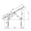 Aluminijasta struktura za tla 4 x 8 vodoravne fotovoltaične module