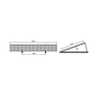 Aluminium ballast struktur vandret 20st på 1 solcellemodul