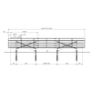 Aluminiumstructuur voor grond 4 x 8 horizontale fotovoltaïsche modules