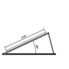 Aluminum ballast structure horizontally 25st on 1 Photovoltaic module