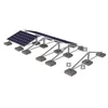 Aluminum ballast structure photovoltaics east-west horizontal with rail