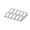 Aluminum ballast structure vertical modules with additional photovoltaic rail