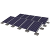 Aluminum ballast structure vertical photovoltaic modules