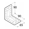 ANGLE BRACKET WITH REINFORCEMENT 105x105x90x2,5 (MM) KP 2